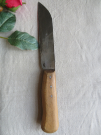 Antiek keukenmes koksmes Rich. Abr. Herder met houten handvat - 28 cm