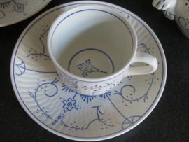 Koffiekop en schotel Boch La Louviere Copenhague Blau Saks