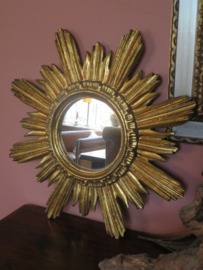 Oude gouden zonnespiegel - Italy 1960 - 45 cm