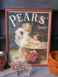 VERKOCHT Oude Engelse prent in houten lijst - Pears' Soap, Frederic Morgan