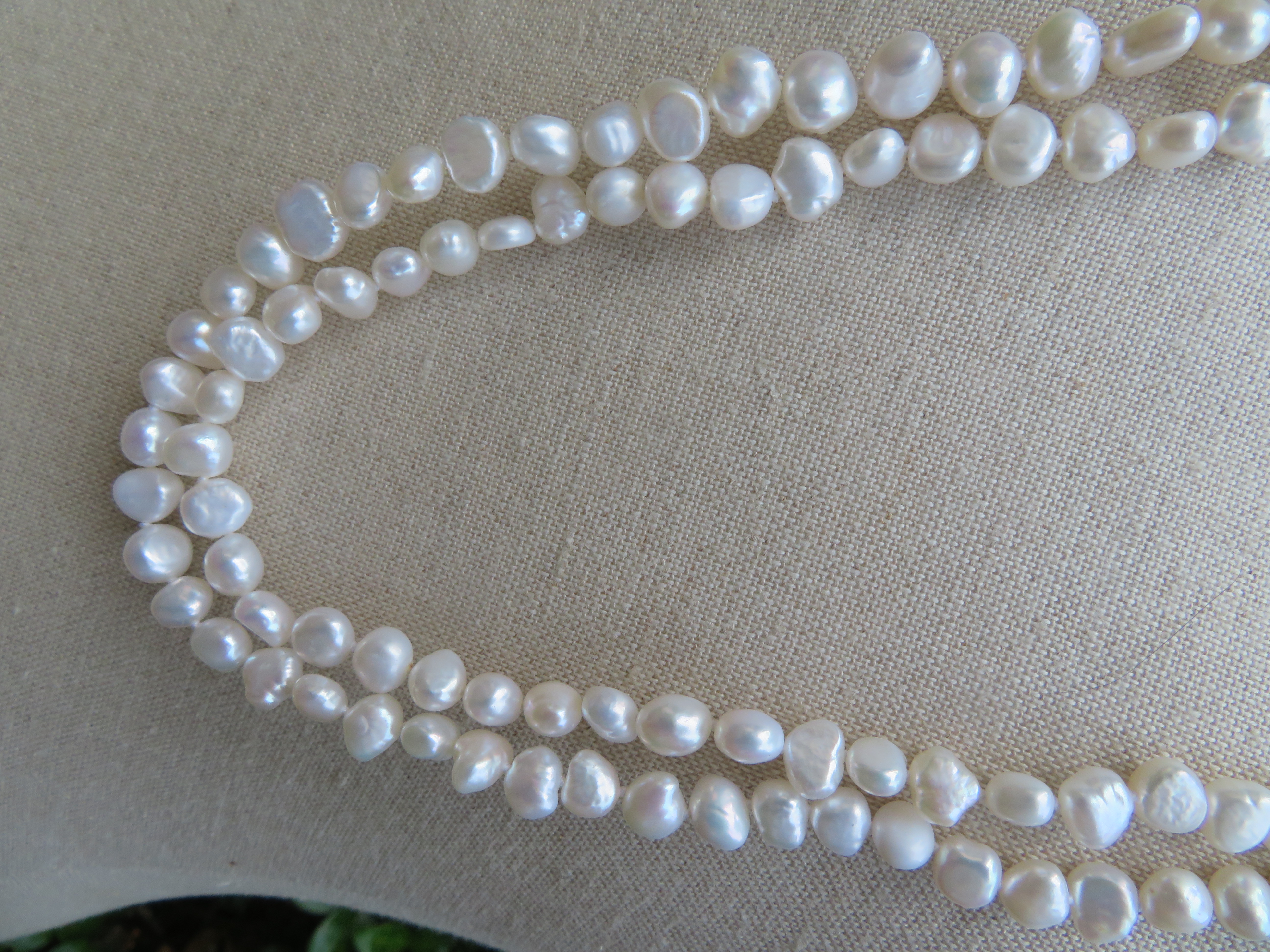 VERKOCHT Vintage lange parelketting - 180 cm