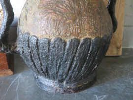VERKOCHT Antieke Afrikaanse stenen kruik vaas - 34 cm