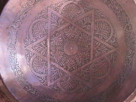 Oud Marokkaans roodkoperen dienblad schaal - 39 cm