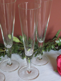 VERKOCHT Kristallen champagne flutes, set van 4 stuks
