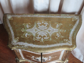 VERKOCHT Brocante Italiaans Florentijns kastje goud