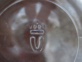 Brocante glazen waterkaraf wijnkaraf, inh. 1 liter