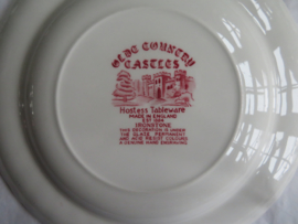 VERKOCHT Ontbijtborden British Anchor Ironstone, Olde Country Castles, set van 5 st.