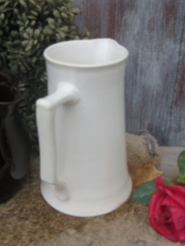 Oude witte aardewerk kan waterkan - 21 cm