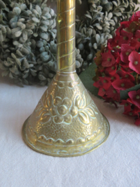 Oude koperen messing snotneus olielamp