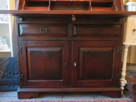 VERKOCHT Teakhouten secretaire kast