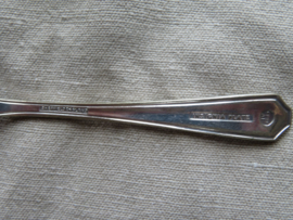 Sheffield verzilverde koffielepel letterlepel met monogram R