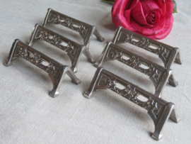 Oude verzilverde Art Deco messenleggers Argit Paris - 1930