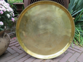 VERKOCHT Marokkaans koperen dienblad, 50 cm