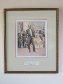 Antieke litho James Thiriar - Hoofdingenieur 1e klasse