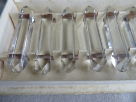 Oude kristallen messenleggers - 12 stuks in cassette