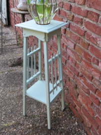 VERKOCHT Oude brocante plantentafel piedestal uit ca. 1930, 80 cm hoog