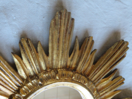 Oude gouden zonnespiegel - Italy 1960 - 45 cm