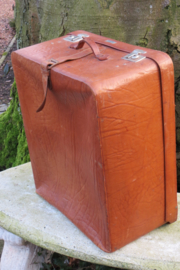 verkocht* Vintage leren koffer Zumpolle met hanggedeelte en opbergvakken