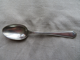 Sheffield verzilverde koffielepel letterlepel met monogram R