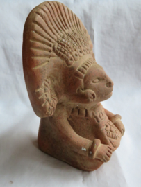 VERKOCHT Vintage terracotta Maya / Inca beeldje