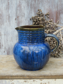 VERKOCHT Antieke Engelse blauwe kan Bourne Denby - glaze electric - ca. 1930