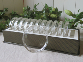 Oude glazen onderzetters - 8,5 cm - 12 stuks in doos