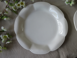 VERKOCHT Vintage witte aardewerk fruittest met onderschaal - Made in Italy