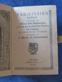 VERKOCHT Antiek Frans missaal - paroissien romain - begin 1900-  Limoges