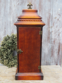 Vintage Franse staande klok in houten kast - 45 cm hoog