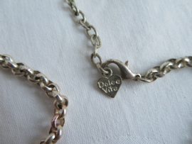 Vintage Dolce Vita zilver halsketting met hanger