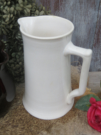 Oude witte aardewerk kan waterkan - 21 cm