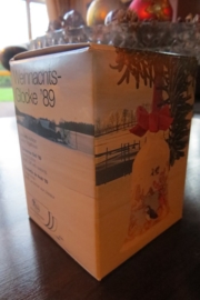 VERKOCHT Hutschenreuther porseleinen kerstklok / kerstbal uit 1989
