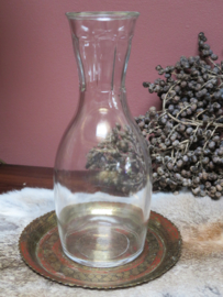 Brocante glazen waterkaraf wijnkaraf, inh. 1 liter