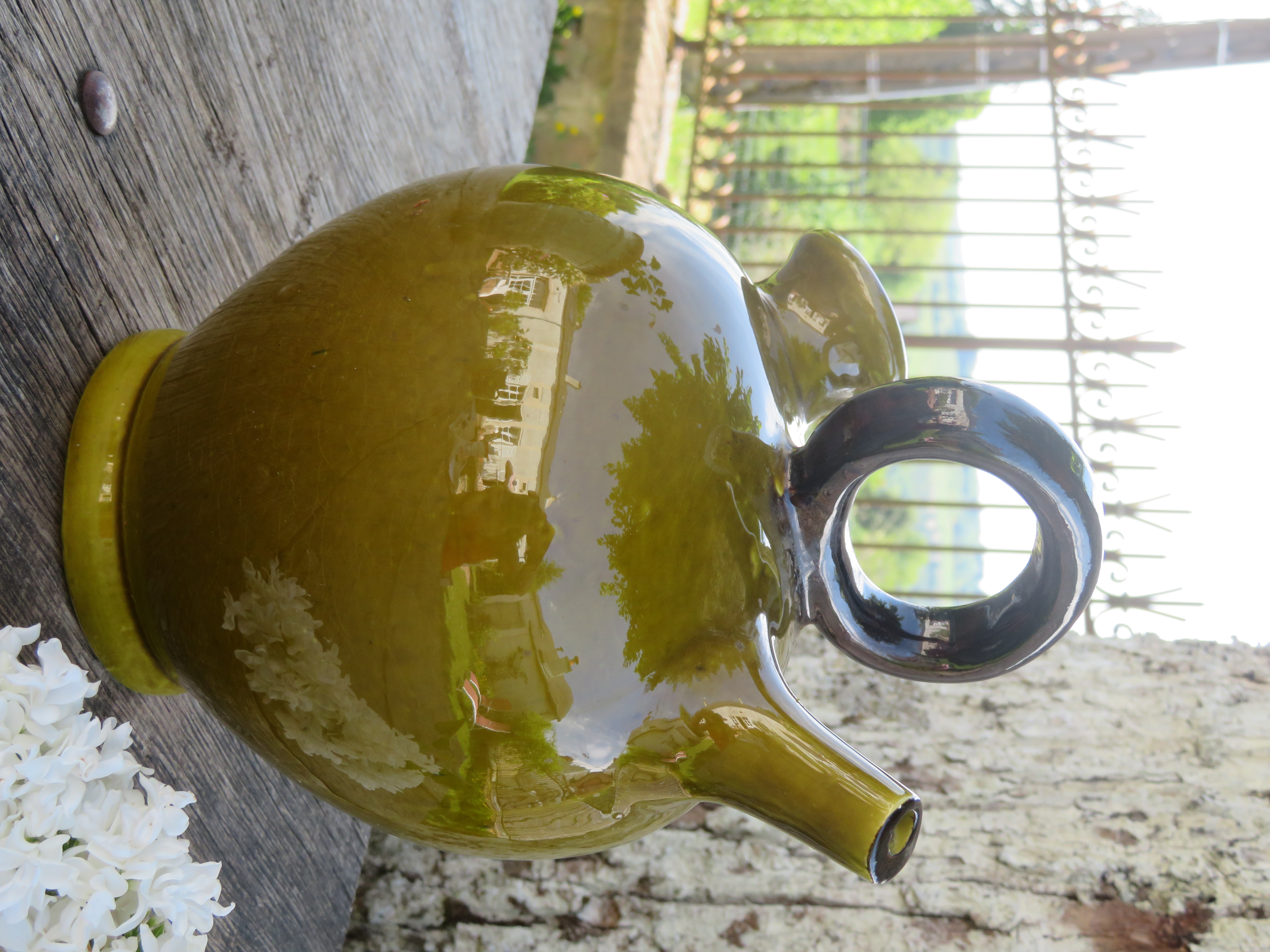 Antieke Franse gargoulette waterkan geglazuurd - Provence