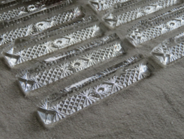 VERKOCHT Oude kristallen messenleggers - set van 10 stuks