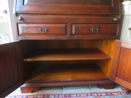 VERKOCHT Teakhouten secretaire kast