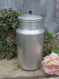 Oude brocante aluminium melkbus - inh. 3 liter