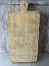 VERKOCHT Oude dikke houten snijplank broodplank - 58 cm, 5 cm dik