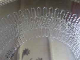 Vintage verzilverd rond dienblad - 30 cm