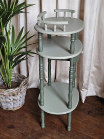 VERKOCHT Brocante Frans telefoontafeltje etagere plantentafel