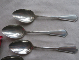 Art Deco alpacca soeplepels GOWE - set van 6