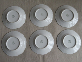 Oude porseleinen gebakborden dessertborden Seltmann Weiden - set van 6