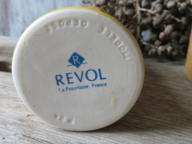 VERKOCHT Vintage Frans porseleinen olie- en azijnstel met schenktuit, gemerkt Revol