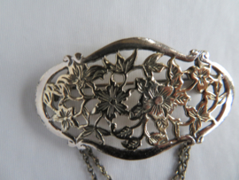 VERKOCHT Antieke zilveren broche 835/1000, 2e gehalte zilver
