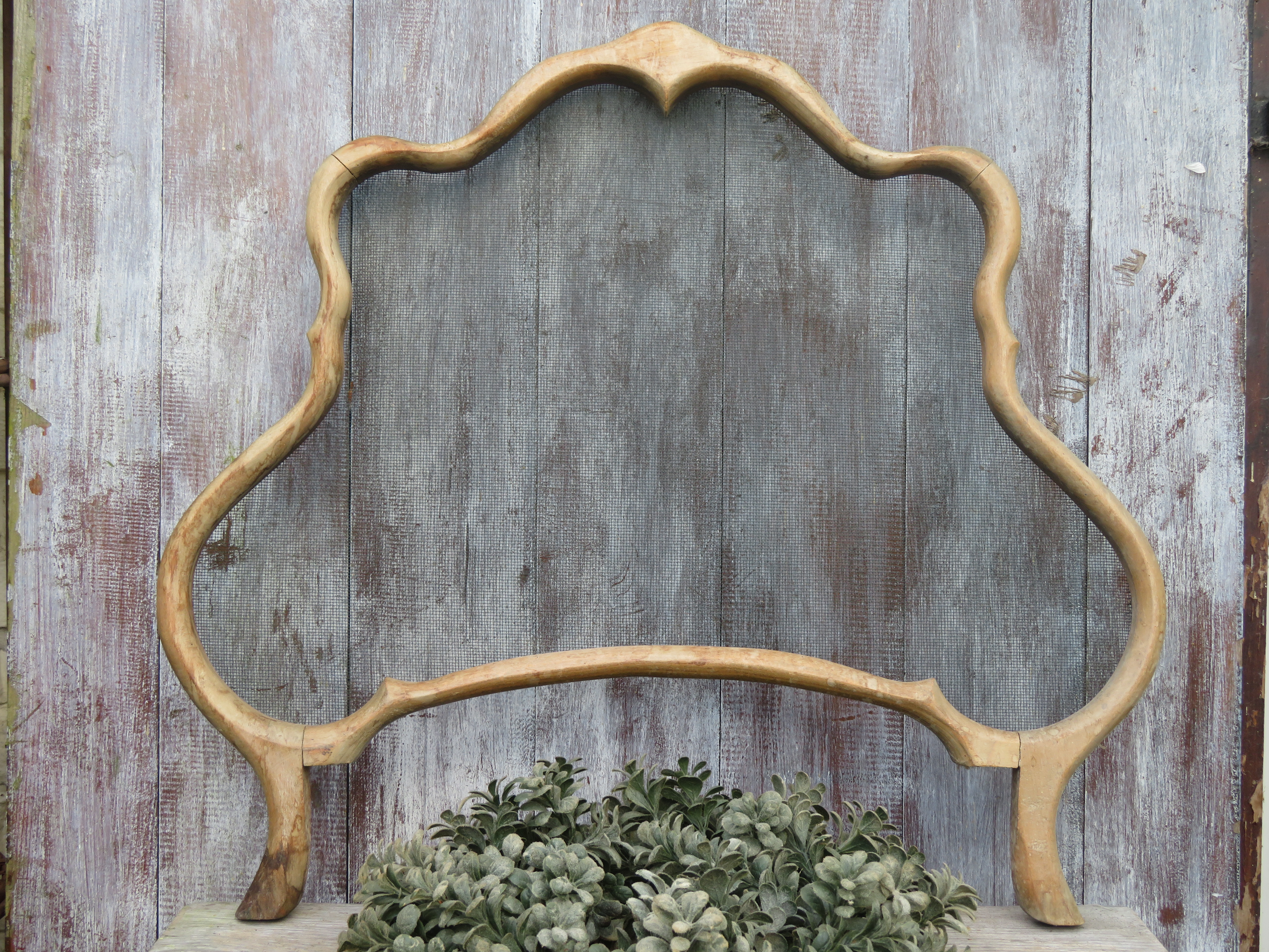 Antieke raamhor met gaas - 60 x 55 cm