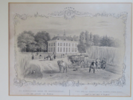 VERKOCHT Antieke litho, De Hemelsche Berg te Oosterbeek, H.W. Last ca. 1860