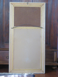 Brocante spiegel in goud lijst met cherubijnen van Rafael - 109 x 65 cm