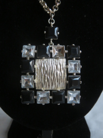 Vintage Dolce Vita zilver halsketting met hanger