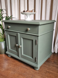 VERKOCHT Brocante groene kast