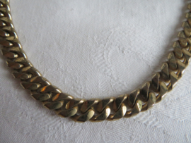 Vintage goud metalen schakelketting choker